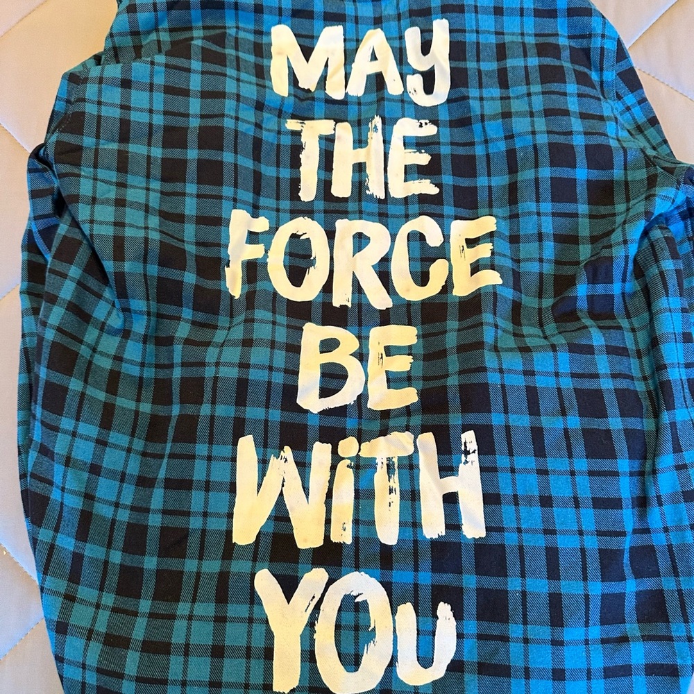 Blue Plaid Star Wars flannel